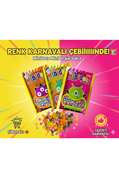 KILIÇ Nostalji Renk Karnavalı Mini Sakız 10 Adet