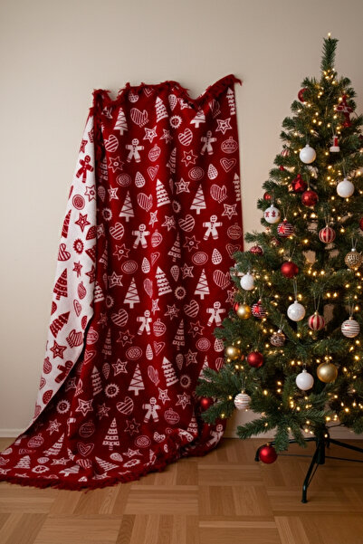 Lorvian Noletti Cotton Christmas Themed Soft Textured Double Blanket
