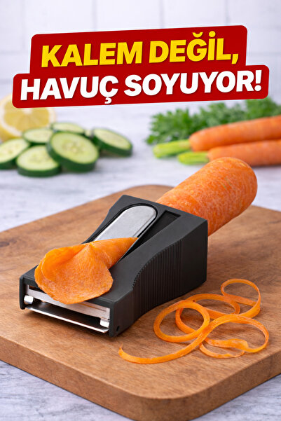 FeyzaDesign Pratik Sebze Soyucu ve Rende, Havuç, Salatalık ve Meyve İçin Çok ...