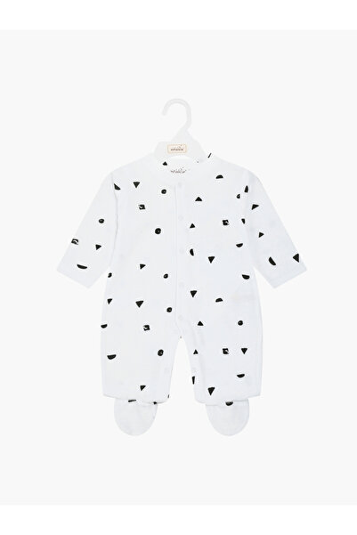 Infancie By Styli Baby Girls Printed Velour Footed Sleepsuit