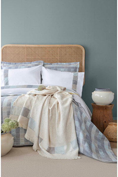 Apricitas HOME Set de lenjerie de pat dublu Piazza Indigo Timeless