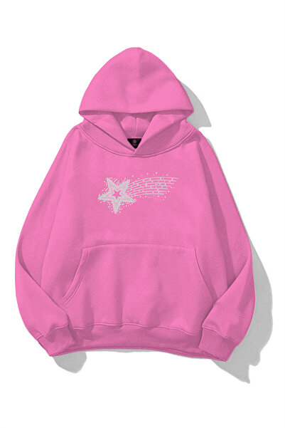 Flaubert -Unisex Lines and Stones Printed Star Sweatshirt 3 Thread Compact Fa...