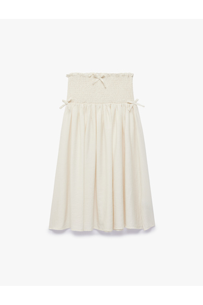 Koton viscoză Fustă model Bol Kalıp detaliu cu fundă Gipeli A croială