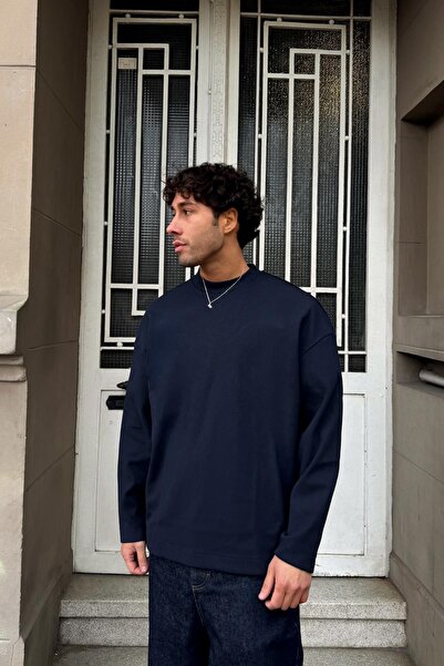 Flaw Wear Basic Long Sleeve T-Shirt Navy Blue