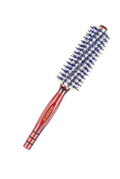 Best Ladies Generic Bristle Round Styling Hair Brush, Professional Wooden Han...