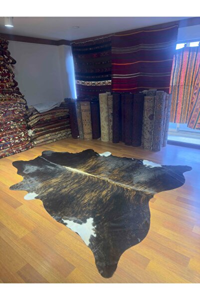 DOGANLAR ANTIQ GERÇEK DERİ NATUREL DANA DERİSİ 292 KOYU KAHVE 220X255 POST HALI
