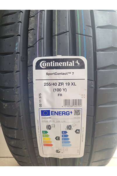 Continental 255/40R19 Sport Contact7 100Y XL Set Olarak (4 ADET) Yazlık 46.HA...