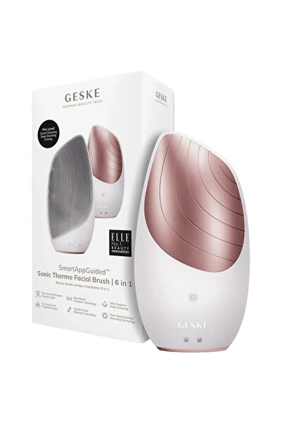 Geske Sonic Thermo Facial Brush 6 in 1 Sonic Skin Cleansing Device Starlight