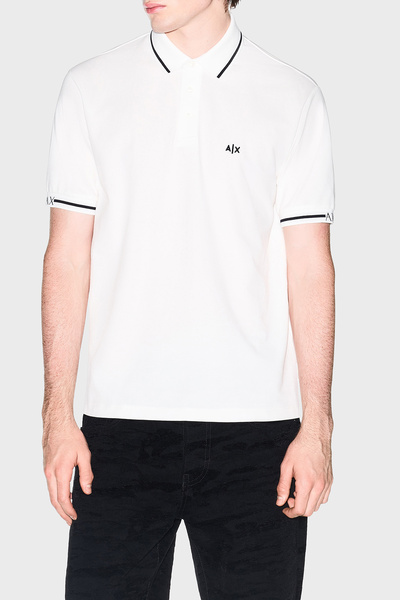 Armani Exchange Cotton Regular Fit Logo Buttoned Polo Men's Polo Xm002356 Af1...