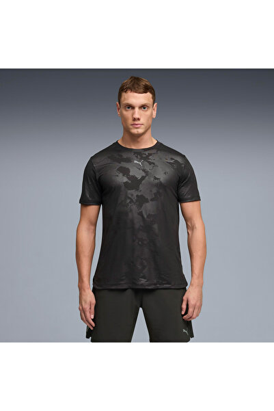 Puma Cloudspun Emboss Erkek Siyah Antrenman T-Shirt