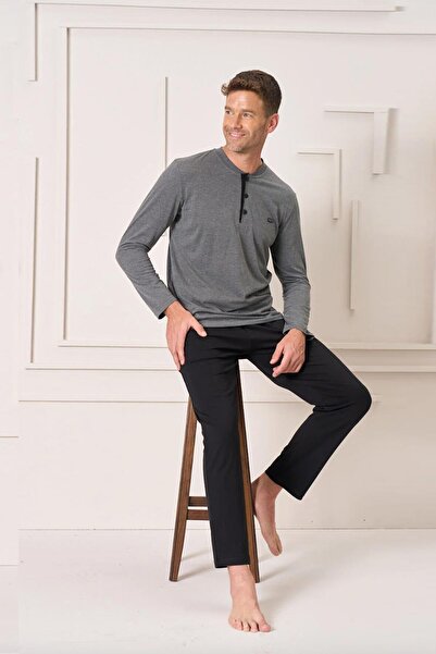 Kompedan Muški Pamučni džersej Single jersey mladi pidžama set sa prednjim du...