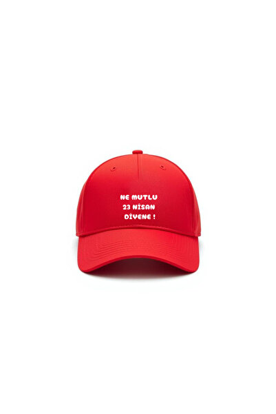 AYDESİGN 23 April Children's Day Printed Red Boys Girls Kids Sports Hat Cap