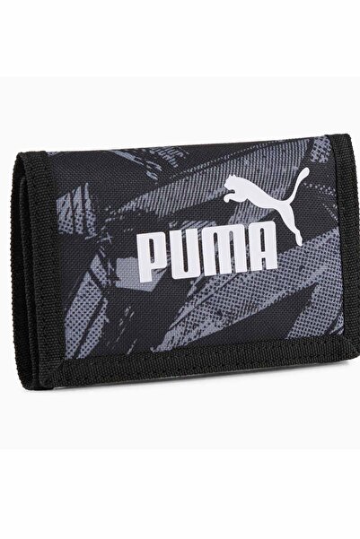 Puma Phase Aop Unisex Sports Wallet - Black/Grey Patterned