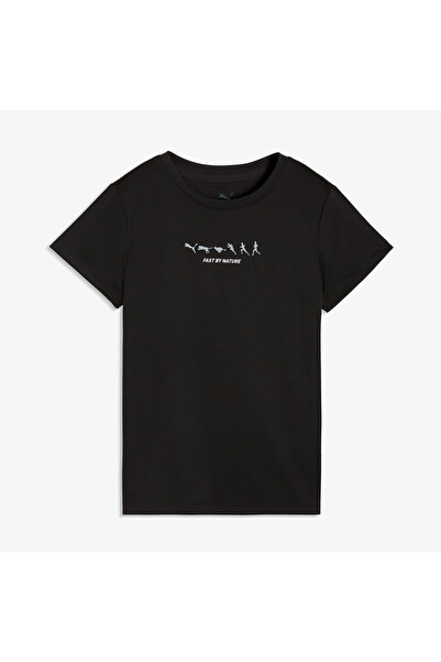 Puma Run Slogan Graphic Women's Black Running T-Shirt