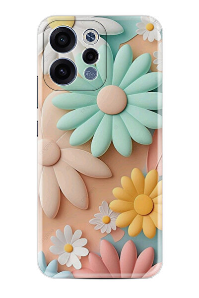 Kılıfland Oppo Reno 15 / 15F 5G Kılıf Boutique Baskılı Resimli Rengarenk Çiçe...