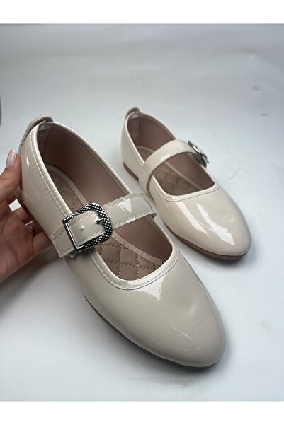 Nstil Daily Women's Flat Shoes with Straps, Rubber Buckle, Sewing Detail, Com...