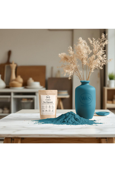 Wax&Stone ATELIER Turkuaz Toz Pigment (RAL 670-4) Taş Tozu Beton Alçı Epoksi ...