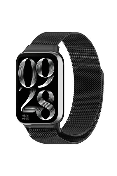 bbtech Xiaom Redmi Watch 4/5-Mi Band 8/9 Pro Uyumlu Milanes Metal Hasır Kordo...