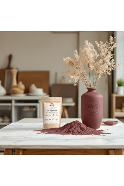 Wax&Stone ATELIER Pembe Toz Pigment (RAL 020 80 20) Taş Tozu Beton Alçı Epoks...