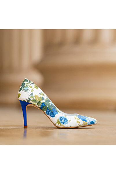 CONDUR by alexandru Adele Blue Flower Stiletto Shoes - 36
