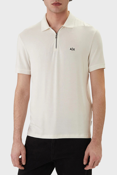 Armani Exchange Regular Fit Logo Zippered Polo Men's Polo Xm002372 Af21936 U0009