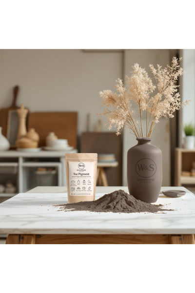 Wax&Stone ATELIER Ekru Toz Pigment (RAL 150-2) Taş Tozu Beton Alçı Epoksi Mum...