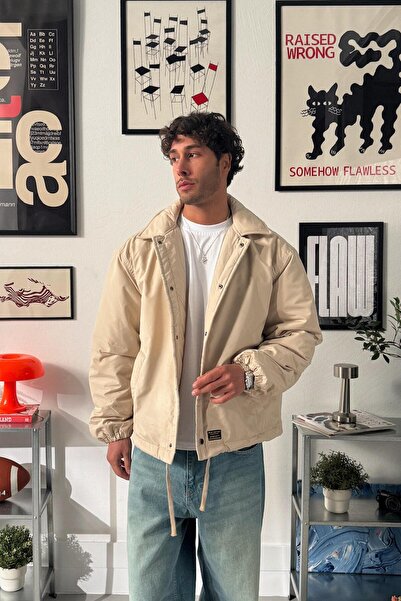 Flaw Wear Oversize Snap-Closure Jacket