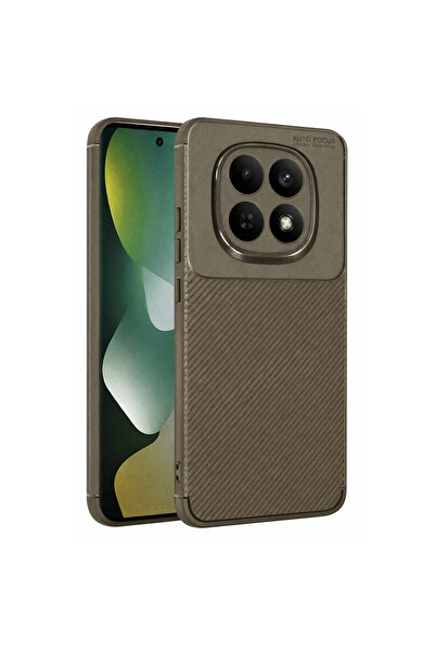 eco port غطاء كربوني بتركيز تلقائي لهاتف Redmi Note 15 Pro Plus 5G - بني