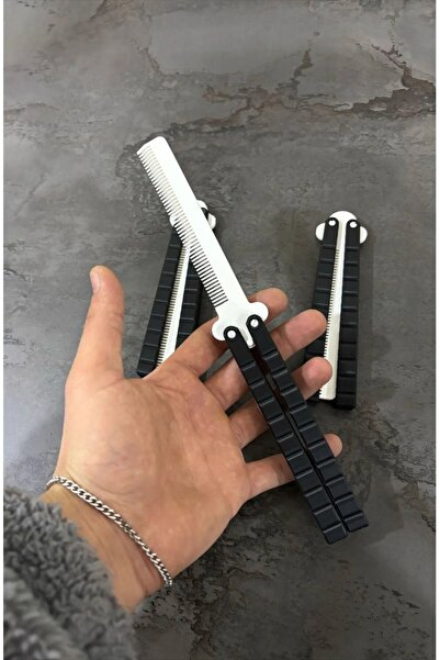 Filkorium3D Black and White Modern Butterfly Training Shaking Comb - Plastic ...