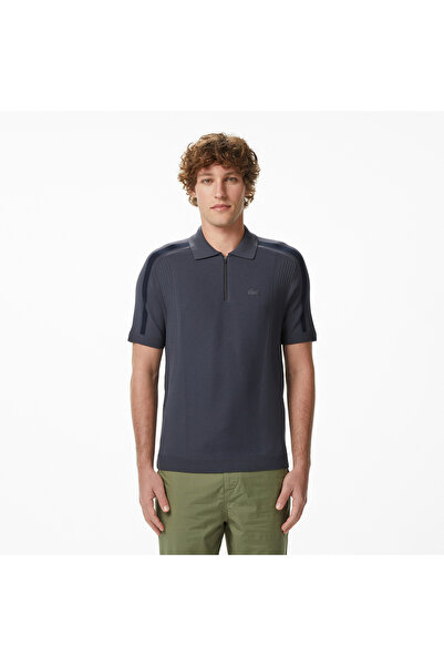 Lacoste Erkek Classic Fit Kısa Kollu Polo Yaka Koyu Gri Triko