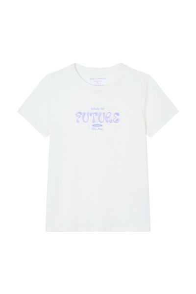 Giordano Women’s Cotton Crew Neck Printed Comfort Tee