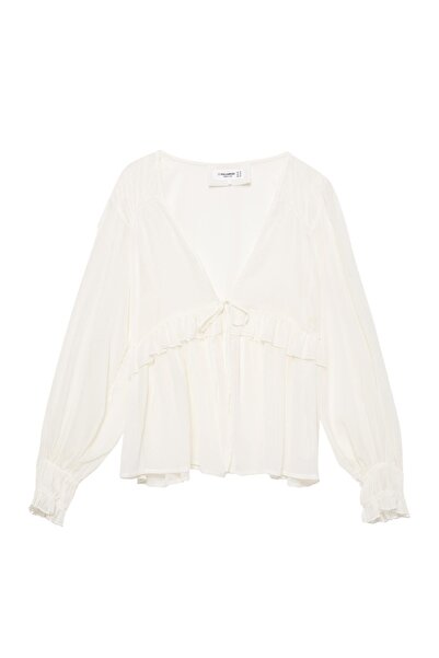 Pull & Bear Fırfırlı bluz