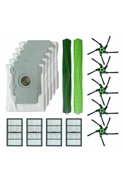 NO BRAND مناسب لفرشاة رئيسية وفلتر HEPA حقيبة غبار مكنسة iRobot Roomba S9/S9 ...