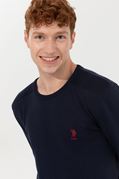 U.S. Polo Assn. Men's Navy Blue Basic Sweater 50251885-Vr033