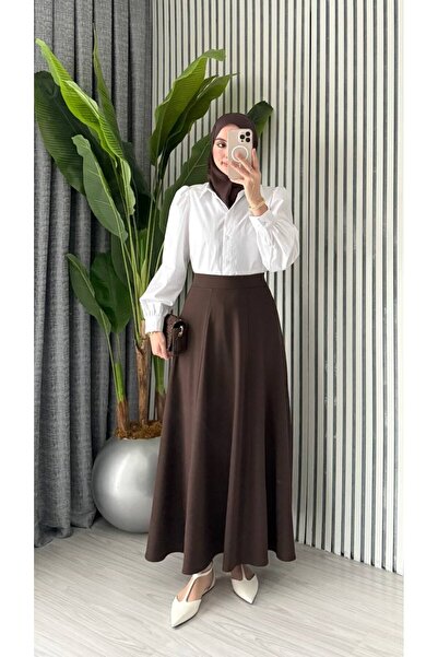 Molly Nelly Γυναικεία ντραπέ φούστα για καθημερινή χρήση, μακριά, εποχιακή