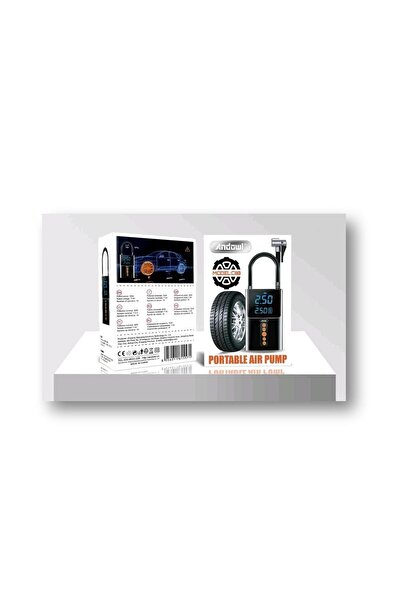 Andowl Pompă de Aer Portabilă C80, Wireless, Digitală, Auto & Moto