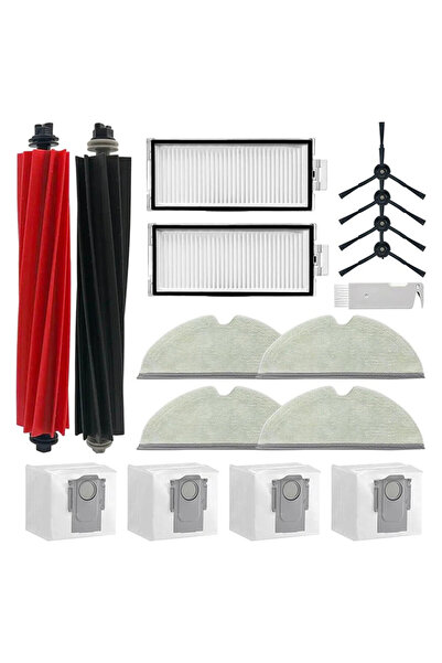 NO BRAND مناسب لـ Roborock Q5 Pro+/Q8 Max+ Plus: فرشاة رئيسية، فلاتر، حقيبة غ...