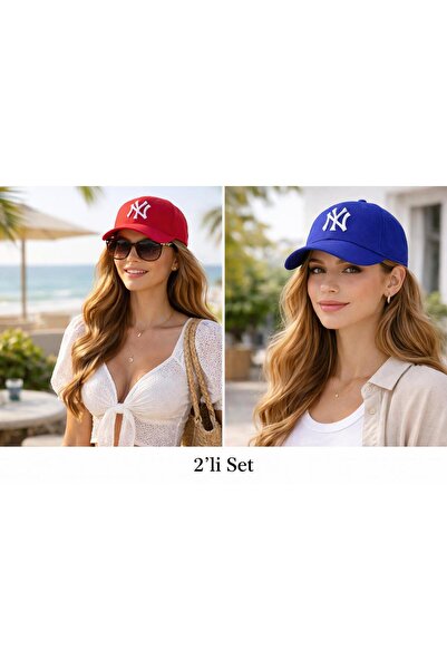 Wearflawless Unisex Set of 2 Adjustable Hats, Ny Embroidered Hat, Women'S, Me...