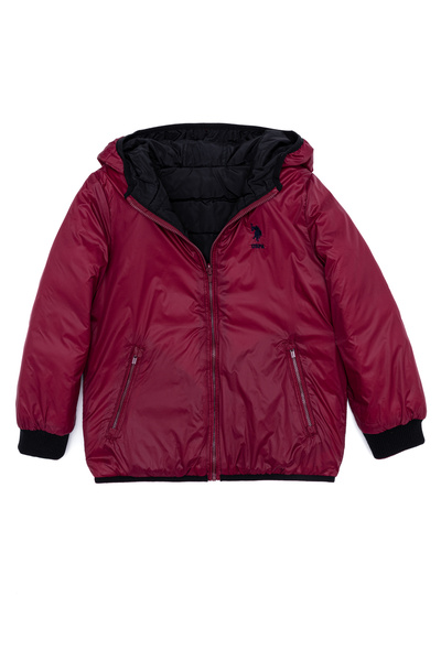 U.S. Polo Assn. Boy's Black Hooded Coat 50255047-Vr046