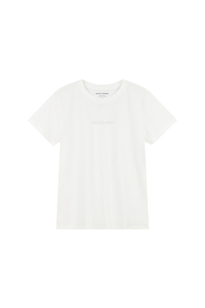 Giordano Women’s Comfort Fit Cotton Crew Neck Printed Tee