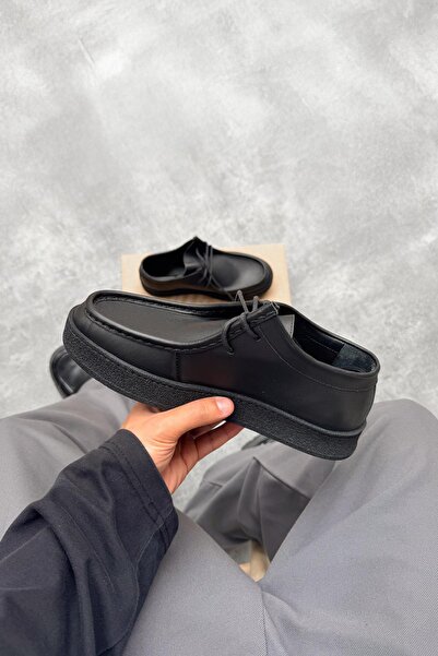 Flaw Wear Bağcıklı Deri Ayakkabı Siyah