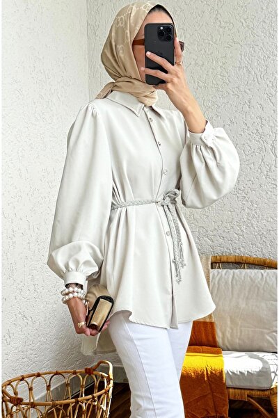 MODA Örgü Kemerli Gömlek/Tunik