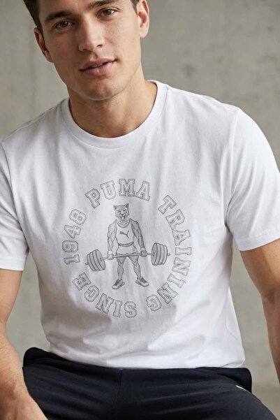 Nike Men's White Training since 1948 Graphic Printed Sports T-Shirt