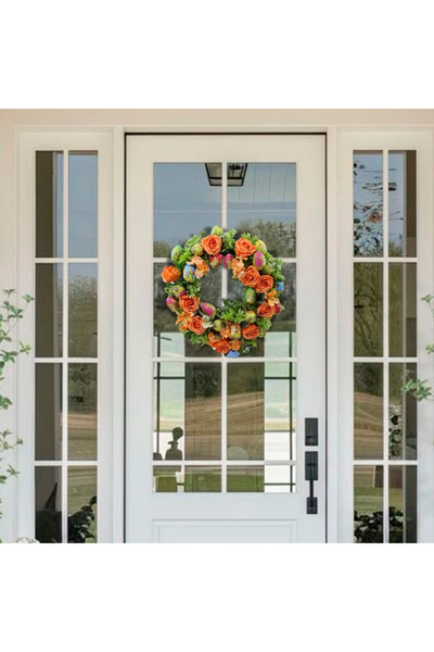 Dekorsende Ornament de ușă cu tematică de Paște, cu ouă, 60 cm