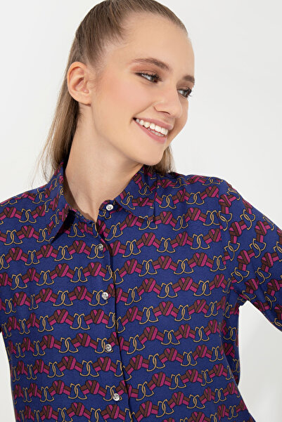 U.S. Polo Assn. Women's Blue Long Sleeve Shirt 50253859 -Vr212