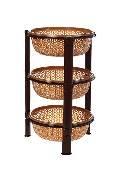 NAKODA Nandini 3 Tier Kitchen Stand Fruit Vegetable Rack Basket Detachable St...