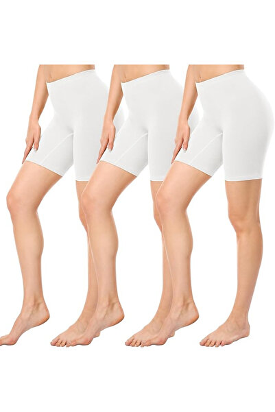 OEM Women's short elastic sports tights, white M, set of 3 pieces