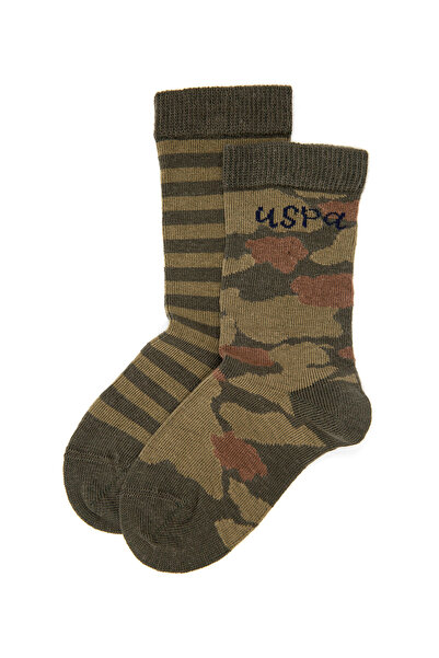 U.S. Polo Assn. Erkek Çocuk Haki Çorap 50241080-VR027