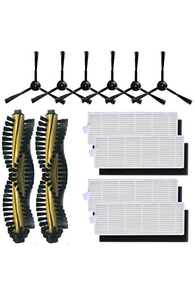 NO BRAND مناسب لملحقات مكنسة الروبوت ILIFE A4 A4S، فرشاة جانبية رئيسية، فلتر ...