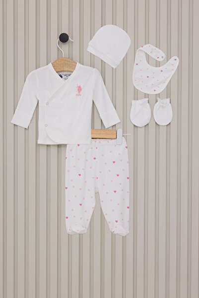 U.S. Polo Assn. Kız Bebek Krem Pijama Takımı 50315317-VR071